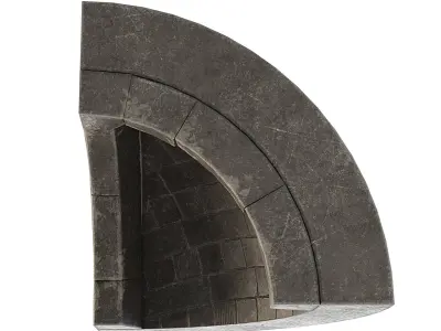 Dungeon Wall Corner Inside Top 3D model