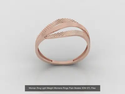 10 Models Woman Ring Womens Rings Plain Models 3DM STL Files 3D Model Pack
