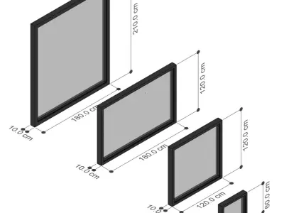 Window Essentials Pack - Fixed - Sliding Low-poly 3D model