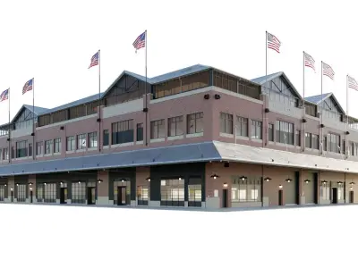 Fulton Market NYC building 3D model