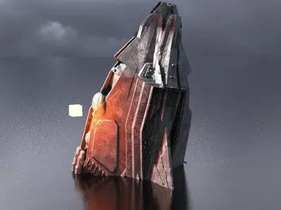 Sci-F ancient Shipwreck 1 3D model