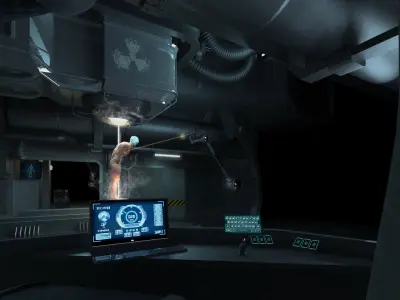 Sci-Fi Laboratory Low-poly 3D model