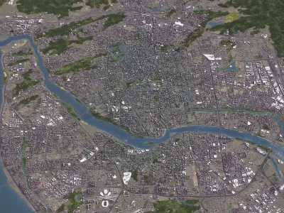 Fuzhou - 3D City Model Low-poly 3D model