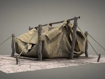 Survival Tent v5 3D model