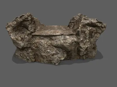 Stairs rock Low-poly 3D model purchase