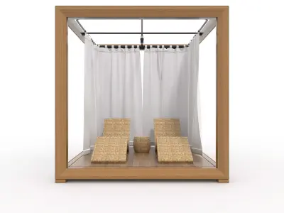 Poolside Cabana 18 3D model