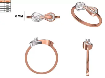Ladies-Elegant Stone Rings For Womens 31 3D print model