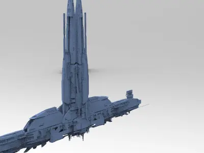 Sci-Fi Assassin Tower 3D model