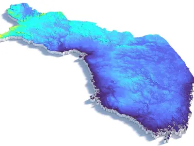 Finland Suomi Country Terrain 3D model