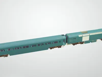 Meter toy train Low-poly 3D model