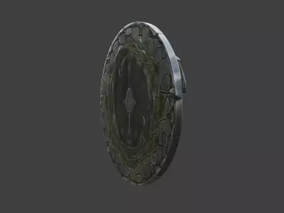 Celestial Winged Emblem Low-poly 3D model