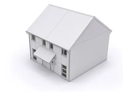 Townhouse 03 Low-poly 3D model purchase
