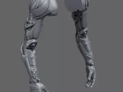 Realistic Cyberpunk Arm Augment 3D model