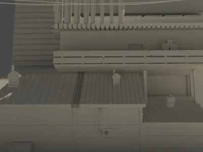 Low poly 3D building for games Free low-poly 3D model
