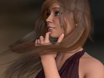 Rosalina Hair for G8F and G9 3D model
