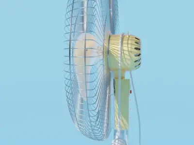 Multicolor Floor Fan 3D model