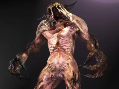 Sci-Fi Monster Hunter Low-poly 3D model