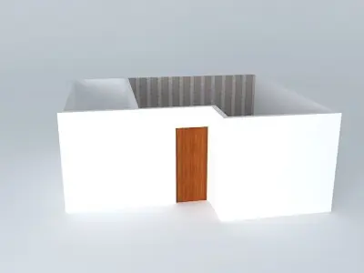 chrisorkut house with wooden door Free 3D model