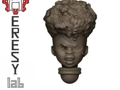 Heresylab - Female Sci-Fi heads for conversions SET 19 of 21 3D print model