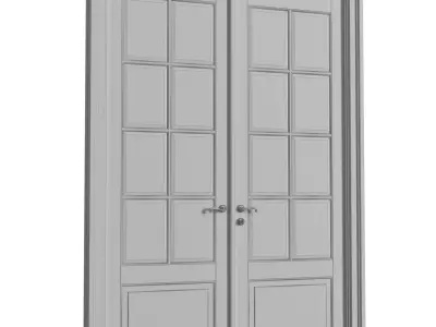 French Entrance Classic interior Doors 3D model