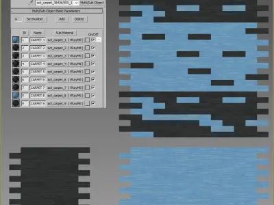 Wall to Wall Carpet Tile No 12 3D model