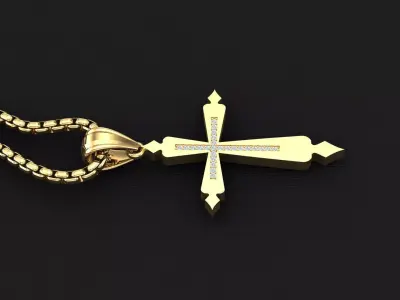 Cross Light Gold 3CP030 3DM STL 3D model
