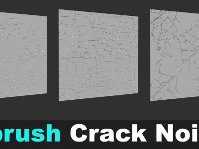 24 Zbrush Crack Noise Low-poly 3D model