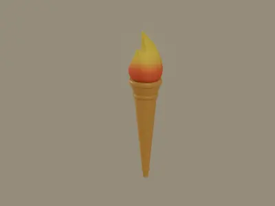 Torch fire 3D model