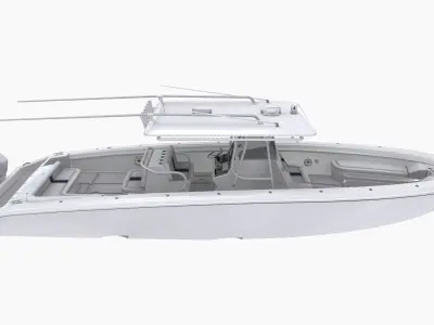 Midnight Express 37ft Open Boat Low-poly 3D model