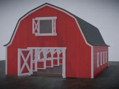 Barn With Inside 3D model