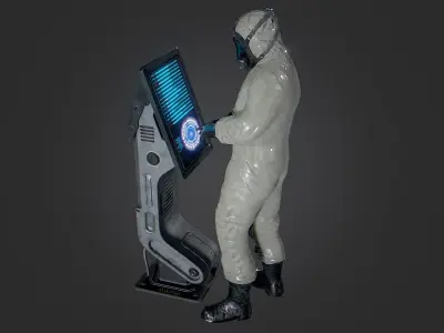 Sci Fi Lab Energy Capsule Low-poly 3D model