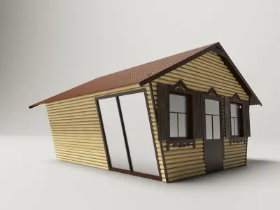 Wooden hut 3D model
