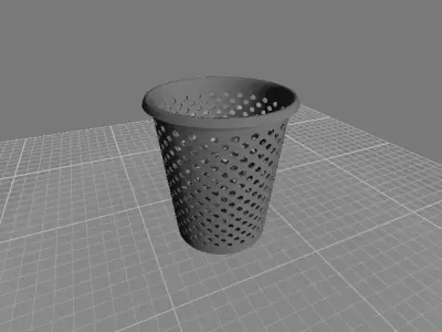Low poly Trash Bin Low-poly 3D model