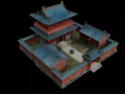  courtyard 3D model