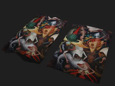 Fall of the Rebel Angels Version One Bruegel the Elder Low-poly 3D model