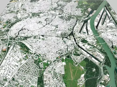 Cityscape Strasbourg France 3D model