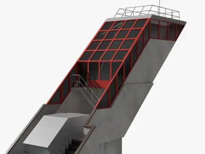  Synthetic Ski Jump Track with Athlete 