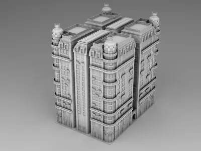 A house in Chicago style 3D print model