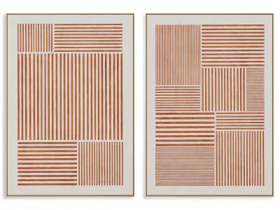 Abstract Painting Frame set 3D model 545
