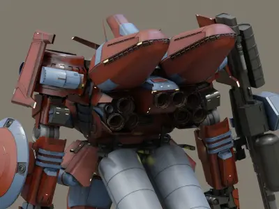 AGX-401 Heavy Assault Mech 3D model