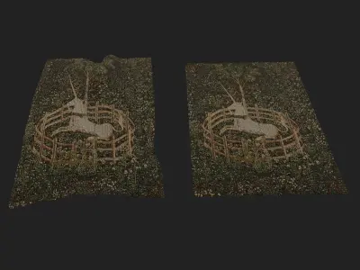 Unicorn Captivity Tapestry Low-poly 3D model