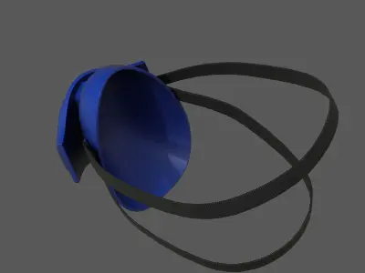 Gas mask helmet 3d plastic military combat protection  Low-poly 3D model