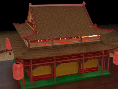  Chinese ancient house  3D model get