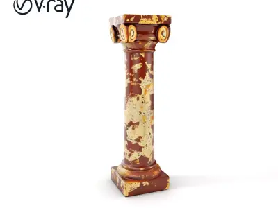 Ancient Column Model Pack with PBR Textures Low-poly 3D model