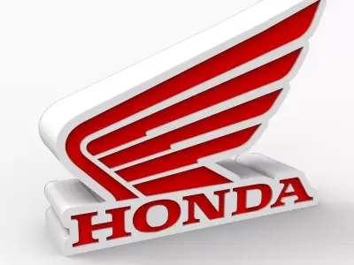 Motocyclette Honda Logo  Lamp 3D print model