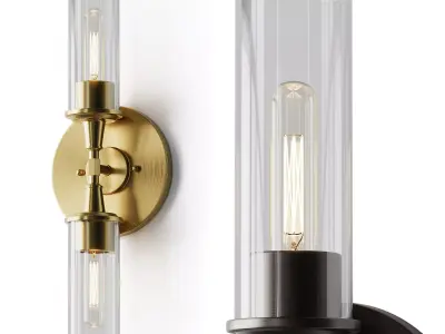 Double Bullet Glass Sconce 3D model