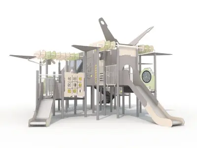 Large childrens playground  airplane 3D model 3D model