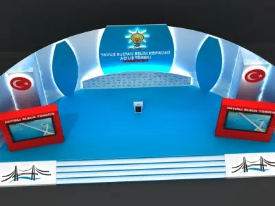 Huge Opening Ceremony Stage 104 3D model