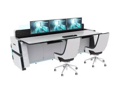 Control Room Desk 07 3D model