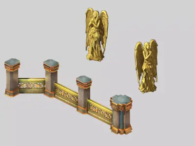 Human Knight District - Statue 01 3D model